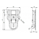 16021 Drawbolt catch large padlockable zinc plated