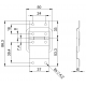 2526  Stop Hinge large nickel-plated