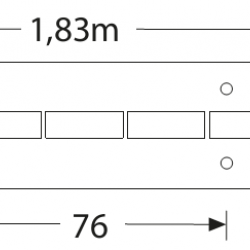 2605 Piano Hinge steel pre-drilled