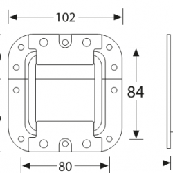 2709  Medium Lid Stay on 90 angle