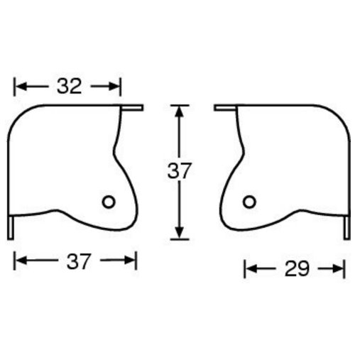 4020 case corner three-leg nickel-plated