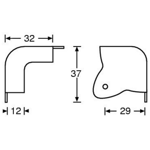4023 case corner two-leg nickel-plated