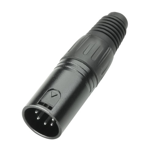 7886 XLR plug male 5-Pol black dmx K4CXM5BLK 
