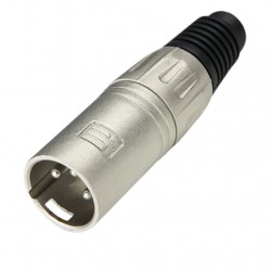 7899 XLR plug for microphone cable male silver K4CXM3 