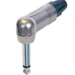 NP2RX 1/4"-6.3mm Neutrik professional right-angle banana-plug, 2-pole