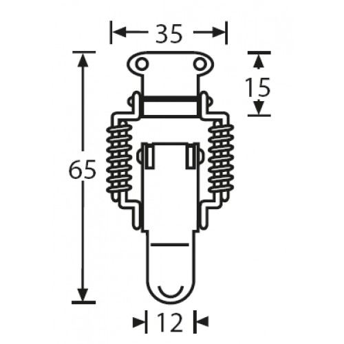 1618 Spring drawbolt stainless steel