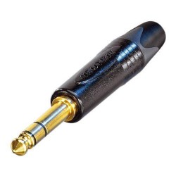 NP3X-B 3-pole 1/4"-6.3mm professional Neutrik banana-plug