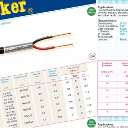 C267 loudspeaker cable 2x3.00 mm2 round flexible