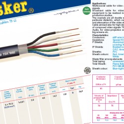 TSK1066 tasker 5x0.29 mm² Special Multi-coaxial Video-cable 5x75 Ohm