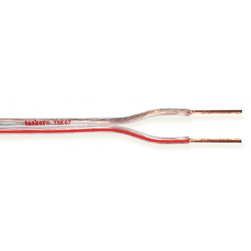 TSK67 Tasker 2x3.00 mm²  Audio transparent flat divisible cable CCA
